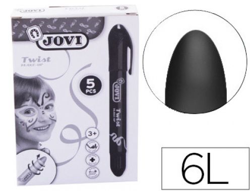 Barra de maquilhagem jovi twist make-up preto caixa de 5 unidades , Jovi , 73777 , 8412027191159